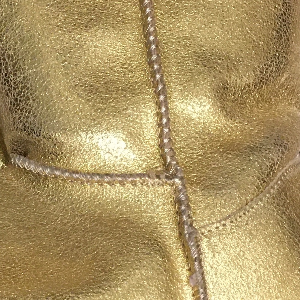Ukala Gold Suede Evie Boot (Low) Sz 9M-EUC 100% Merino Wool Lining- See Details - Picture 6 of 12